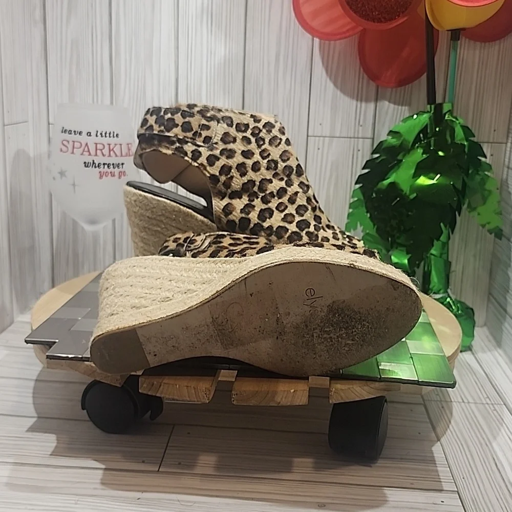 Elysewalker leopard‎ print wedge #453